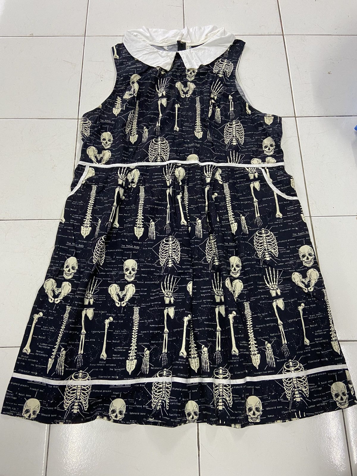 Bones FOLTER SKELETON BONES MIDI DRESS WITH POCKET Size 4XL / US 24-26 - 1 Thumbnail