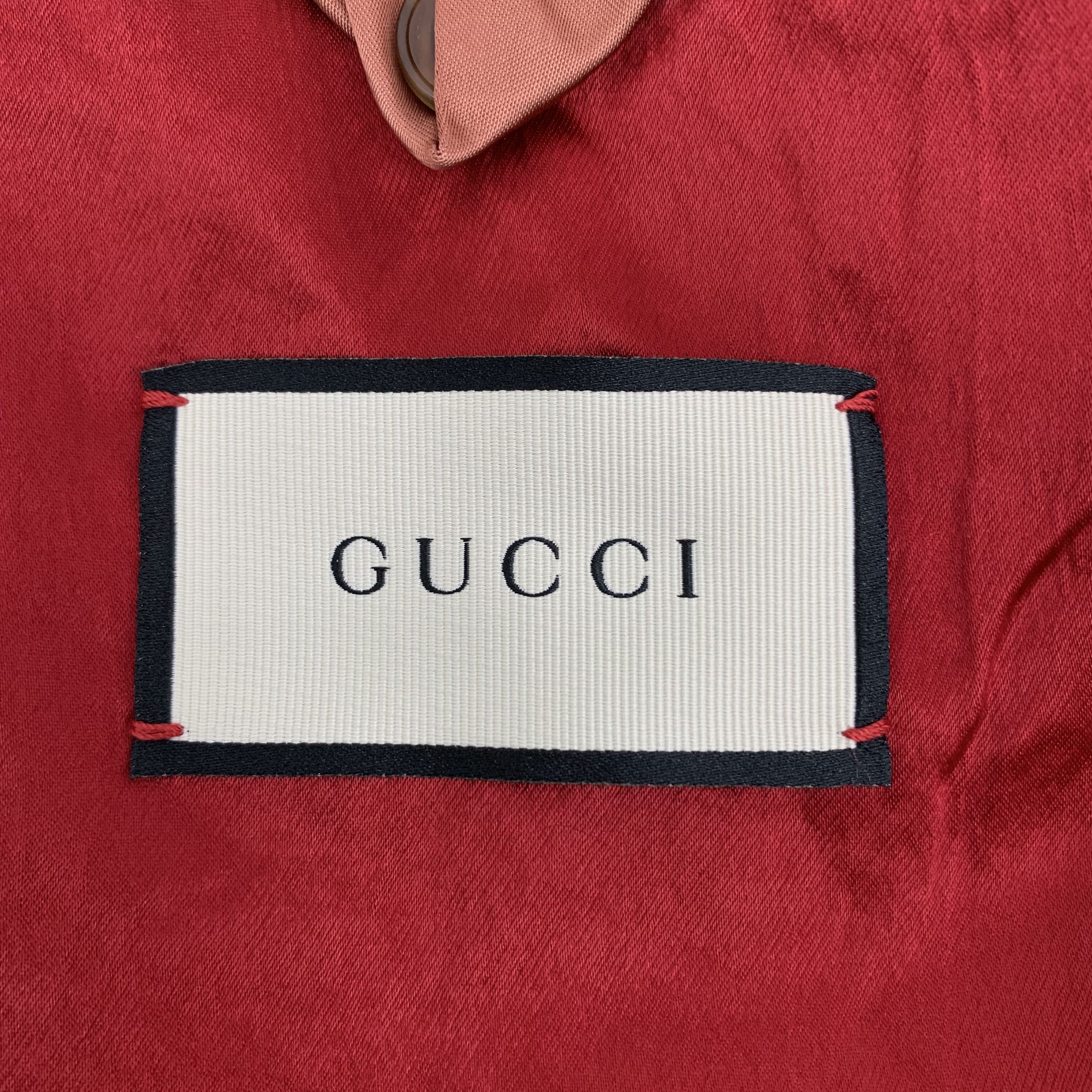 Gucci Gucci Baroque Floral Embroidered Jacket Burgundy (44) Size US S / EU 44-46 / 1 - 5 Thumbnail