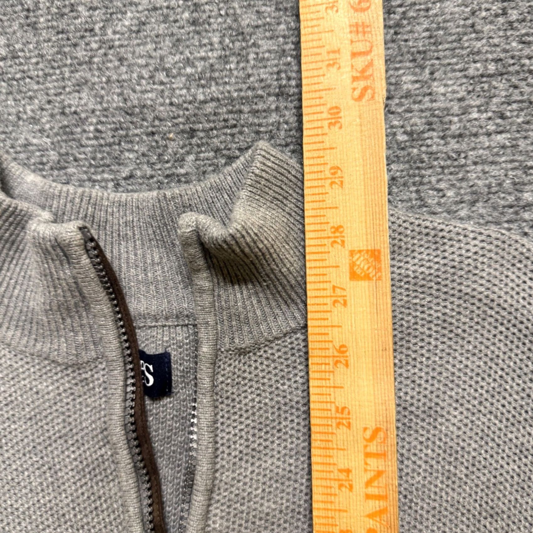 Chaps Chaps Pullover Sweatshirt Men's 2XL Gray Quarter Zip Elbow Pads Cotton Casual Big & Tall Sweatshirt Men Gray 2XL Size US XXL / EU 58 / 5 - 5 Thumbnail