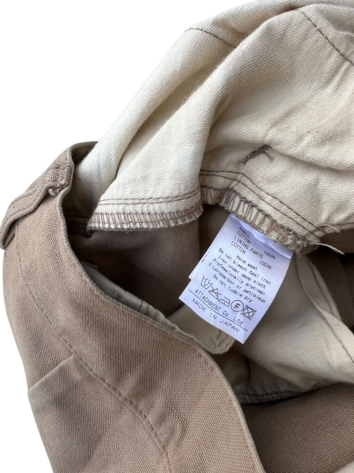 Kazuyuki Kumagai Attachment Attachment Japan Patina Waxed Cotton Duck Flare Cargo Pant Size US 29 - 21 Thumbnail