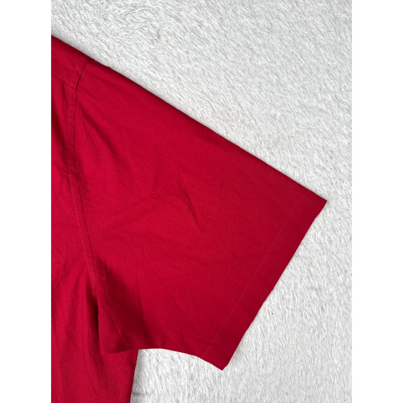 Cubavera Cubavera Shirt Men L Red Button-Up 4 Pocket Polyester Blend Casual Resort Aloha Beach Hawaiian Vacation Size US L / EU 52-54 / 3 - 2 Thumbnail