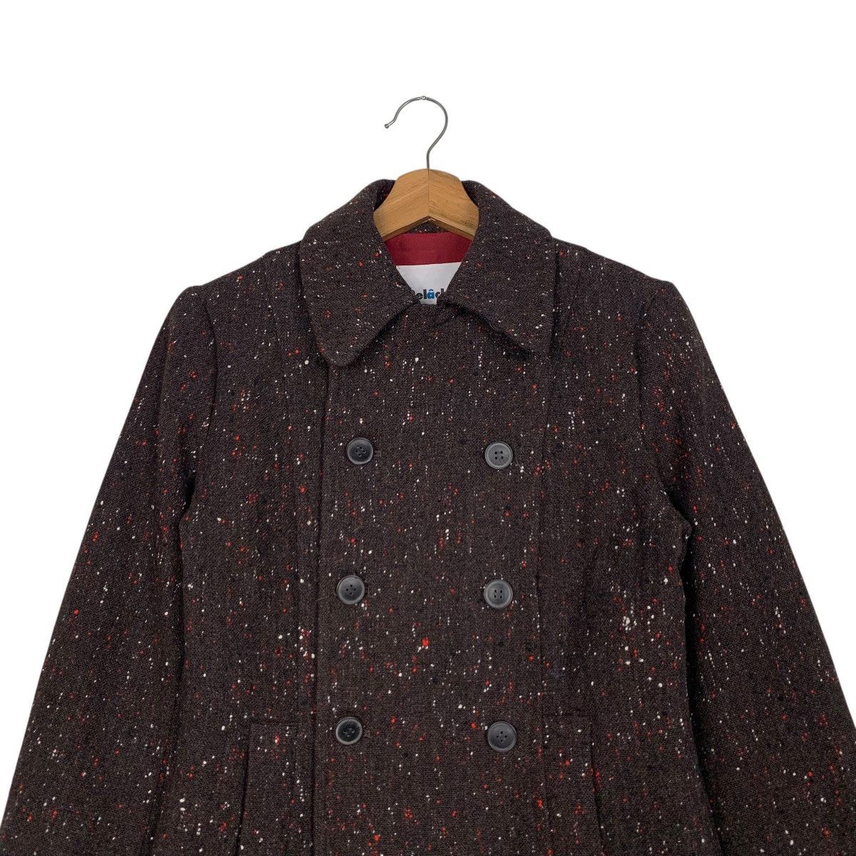 Japanese Brand RELACHER Flecked Wool Double Breasted Coat #2739-C123 Size S / US 4 / IT 40 - 2 Thumbnail