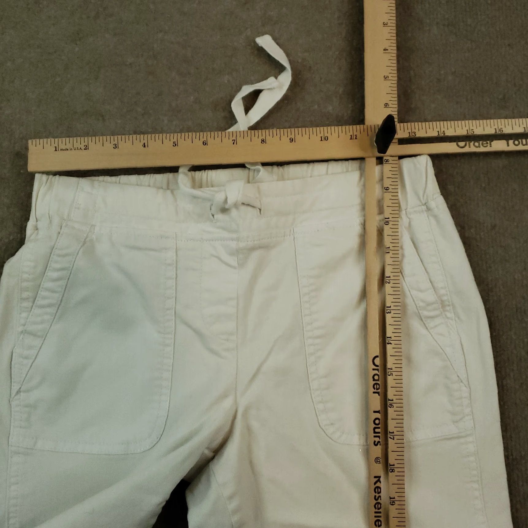 Talbots Talbots White Straight Leg Chino Pants Womens Petite 2 Stretch Size 28" / US 6 / IT 42 - 4 Thumbnail