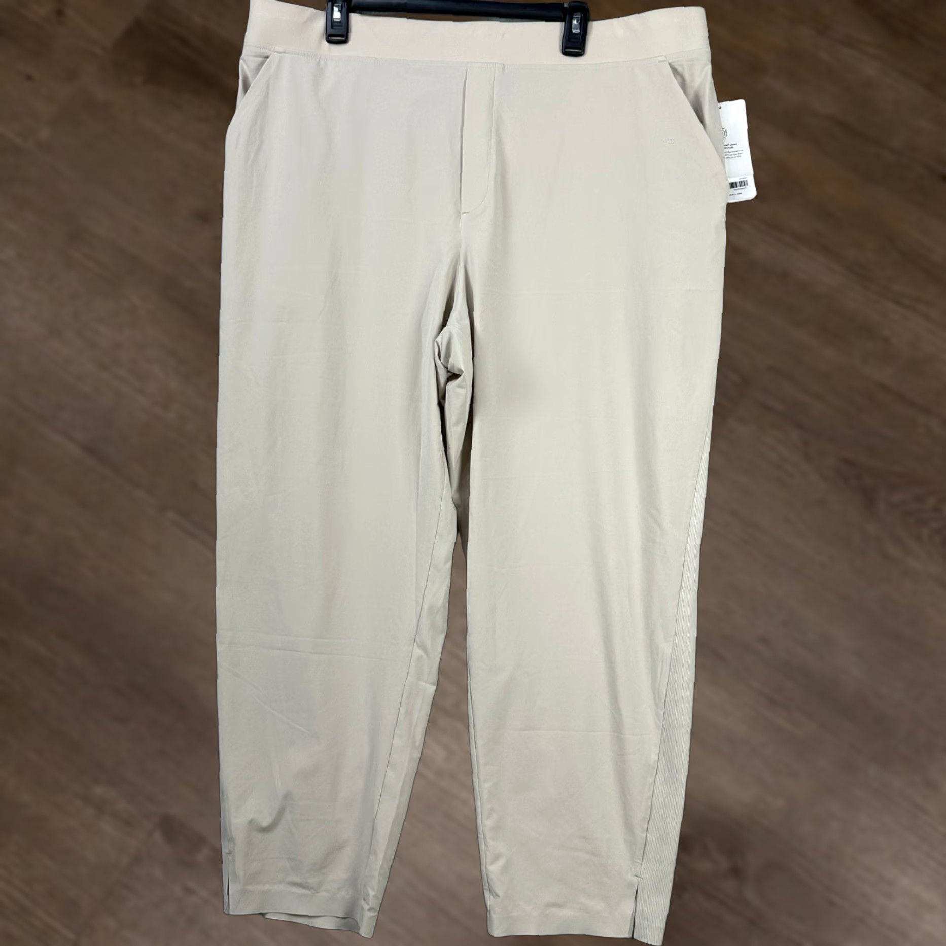 Athleta Athleta Womens Brooklyn Ankle Pants 22 Beige Pull On Stretch Straight Fit Pants Womens 22 Beige Size 40" / US 18 - 1 Thumbnail