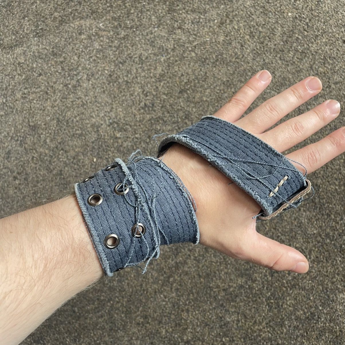 Vintage Vintage 90s Japanese Archive Denim Belt Goth Alt Graphic OS Size ONE SIZE - 3 Thumbnail