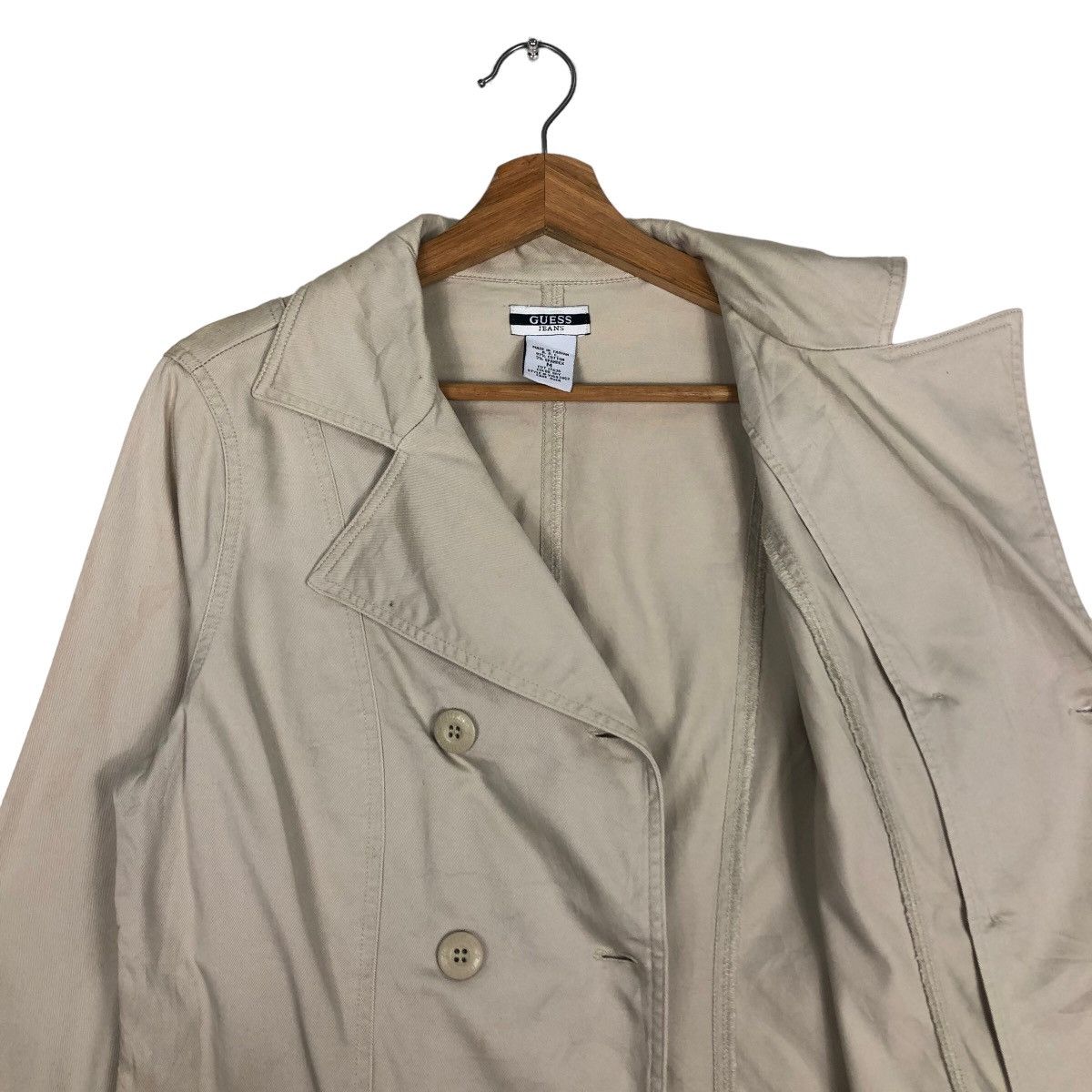 Guess 🔥Vtg Guess Chore Jacket Double Breast Biker Bondage Size US M / EU 48-50 / 2 - 10 Thumbnail