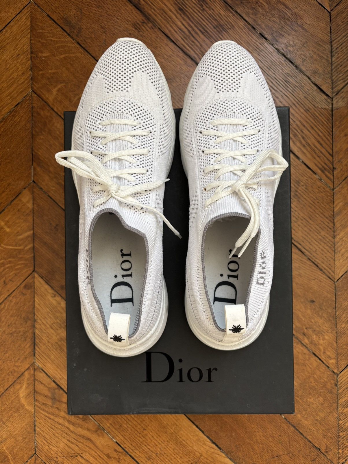Dior Dior B21 Knit Sneakers – White (EU 45 / US 12) Size US 12 / EU 45 - 1 Thumbnail