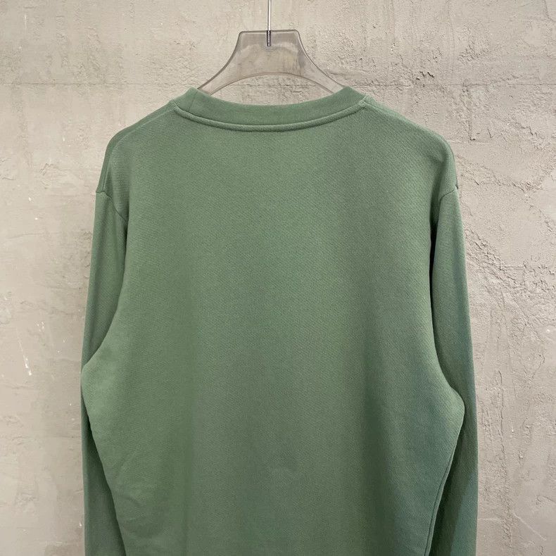 Loewe loewe Gray-green round-neck sweatshirt with orange embroide Size US M / EU 48-50 / 2 - 4 Thumbnail