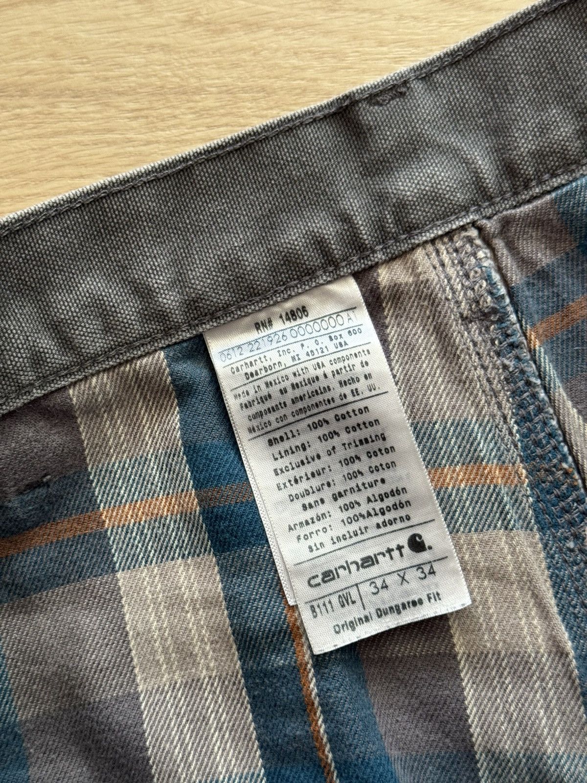 Carhartt Vintage Carhartt Canvas Gray Lined Carpenter Baggy Fit Pants Size US 34 / EU 50 - 10 Thumbnail