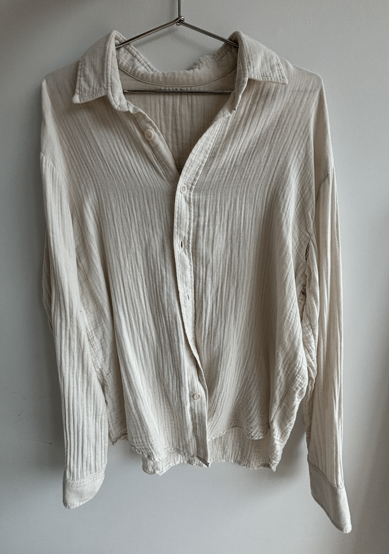The Elder Statesman Elder Statesman Beige Flowy Gauze Shirt Size US XL / EU 56 / 4 - 1 Thumbnail