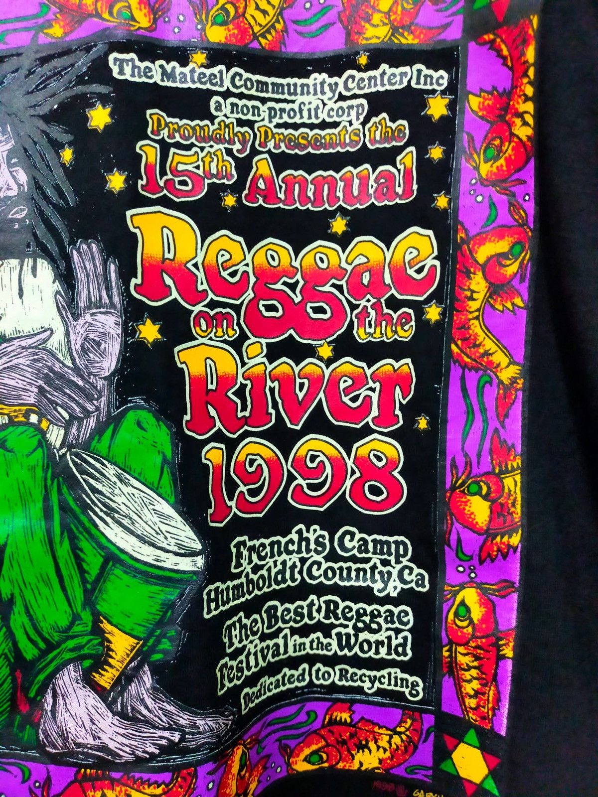 Rap Tees 💥Vintage Raggae On The River Music Fest Black History Tee Size US XL / EU 56 / 4 - 4 Thumbnail