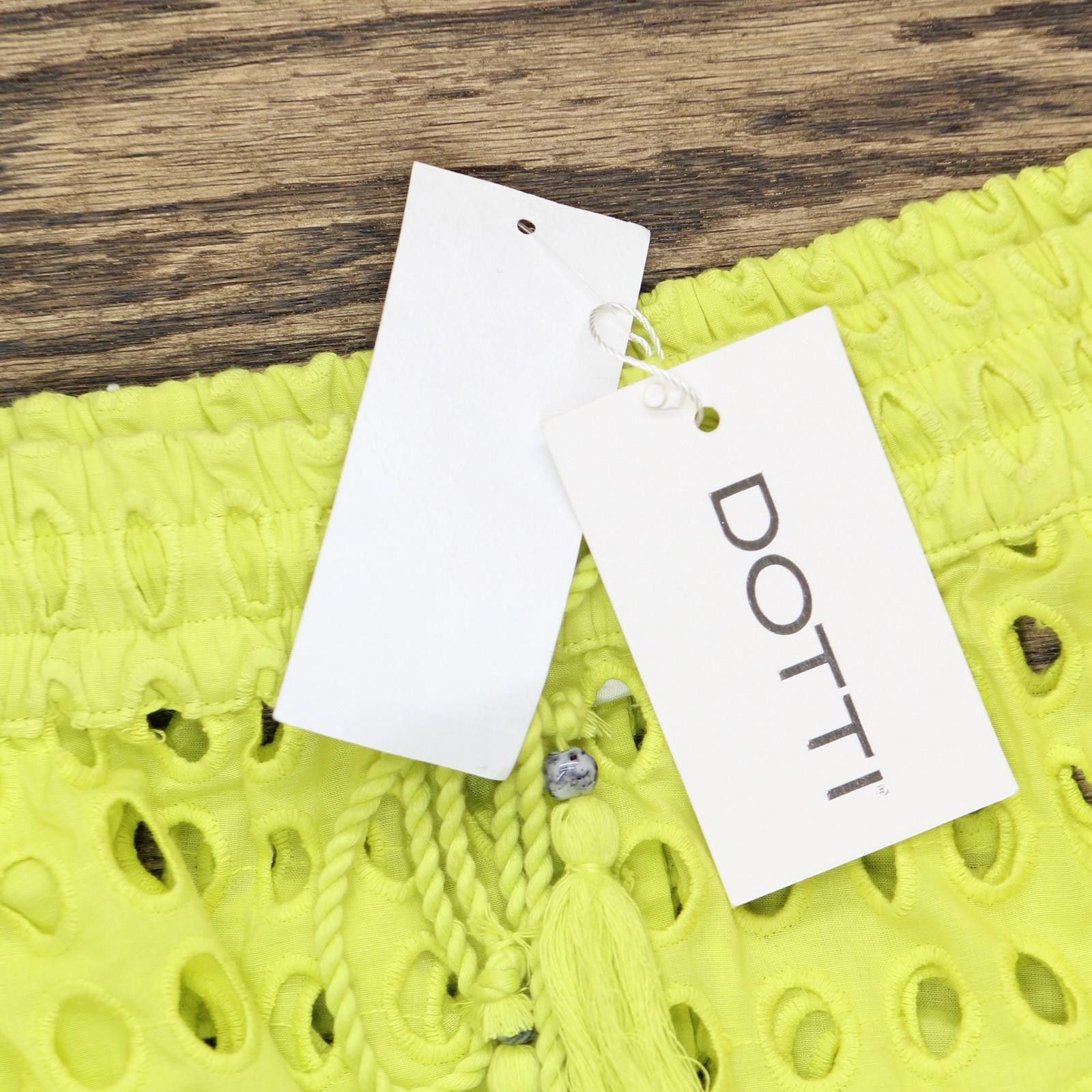 Massimo Dutti Nwt Dotti Cover Up Drawstring Shorts 85288 Citron Green S Size ONE SIZE - 3 Thumbnail