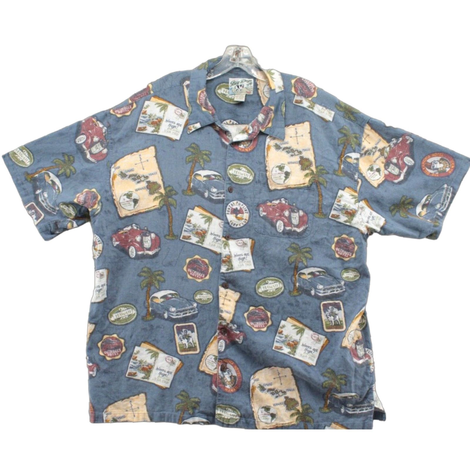 Big Dogs VINTAGE Big Dogs Shirt Men's XL Blue Short Sleeve Button-Up Hawaiian Cruise Vacation Clothing Size US XL / EU 56 / 4 - 1 Thumbnail