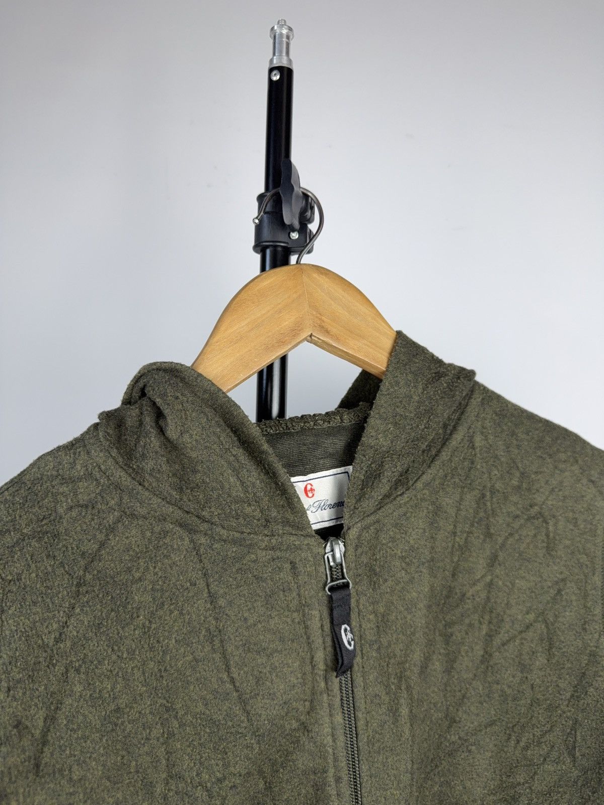 Conte of Florence 00s Conte of Florence Olive Fleece / Knit Zip Hoodie Italian Size M / US 6-8 / IT 42-44 - 6 Thumbnail