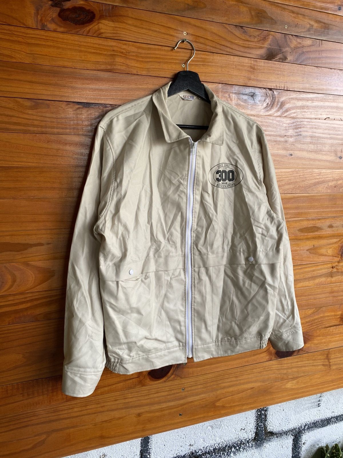 Vintage Vintage UNI Series Zip Jacket – Beige Workwear Style Jacket Size US L / EU 52-54 / 3 - 5 Thumbnail
