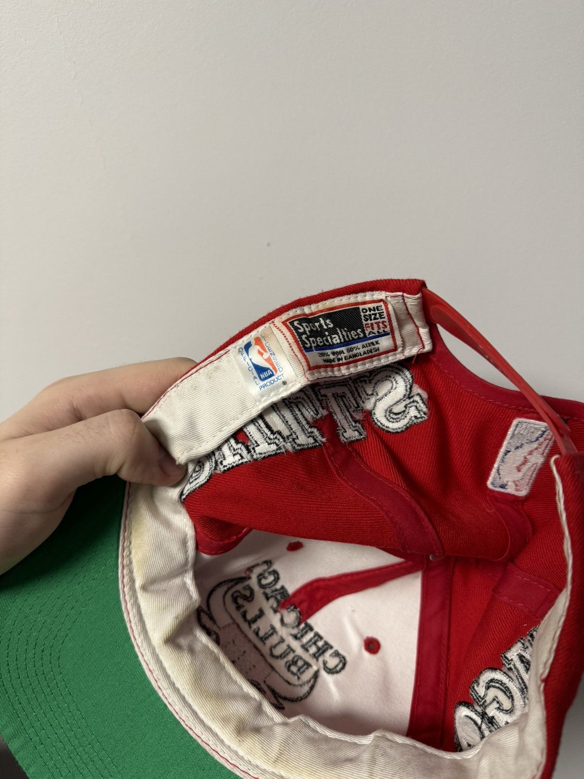 NBA × Vintage RARE Vintage 90s Chicago Bulls Specialties Side Wave Hat Size ONE SIZE - 6 Thumbnail
