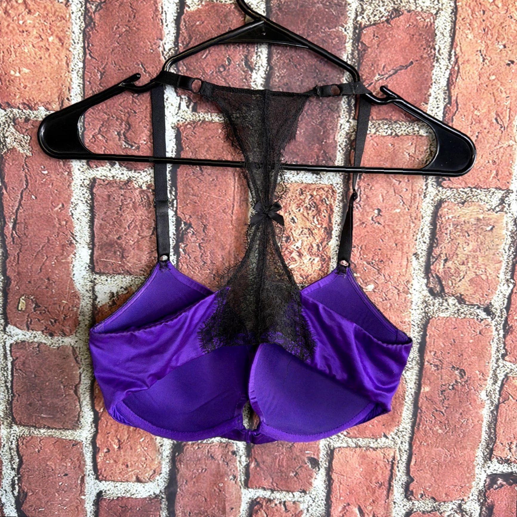 Victoria's Secret Victoria's Secret Very Sexy Push-Up Bra 34B Purple Underwired Adjustable Strap Padded Women VINTAGE? Size ONE SIZE - 2 Thumbnail