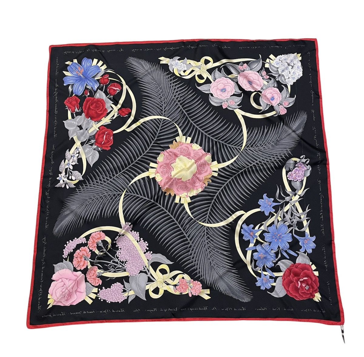 Hermes Vtg Hermes Carre 90 Fleurs de L'opera Silk Scarf Size ONE SIZE - 3 Thumbnail