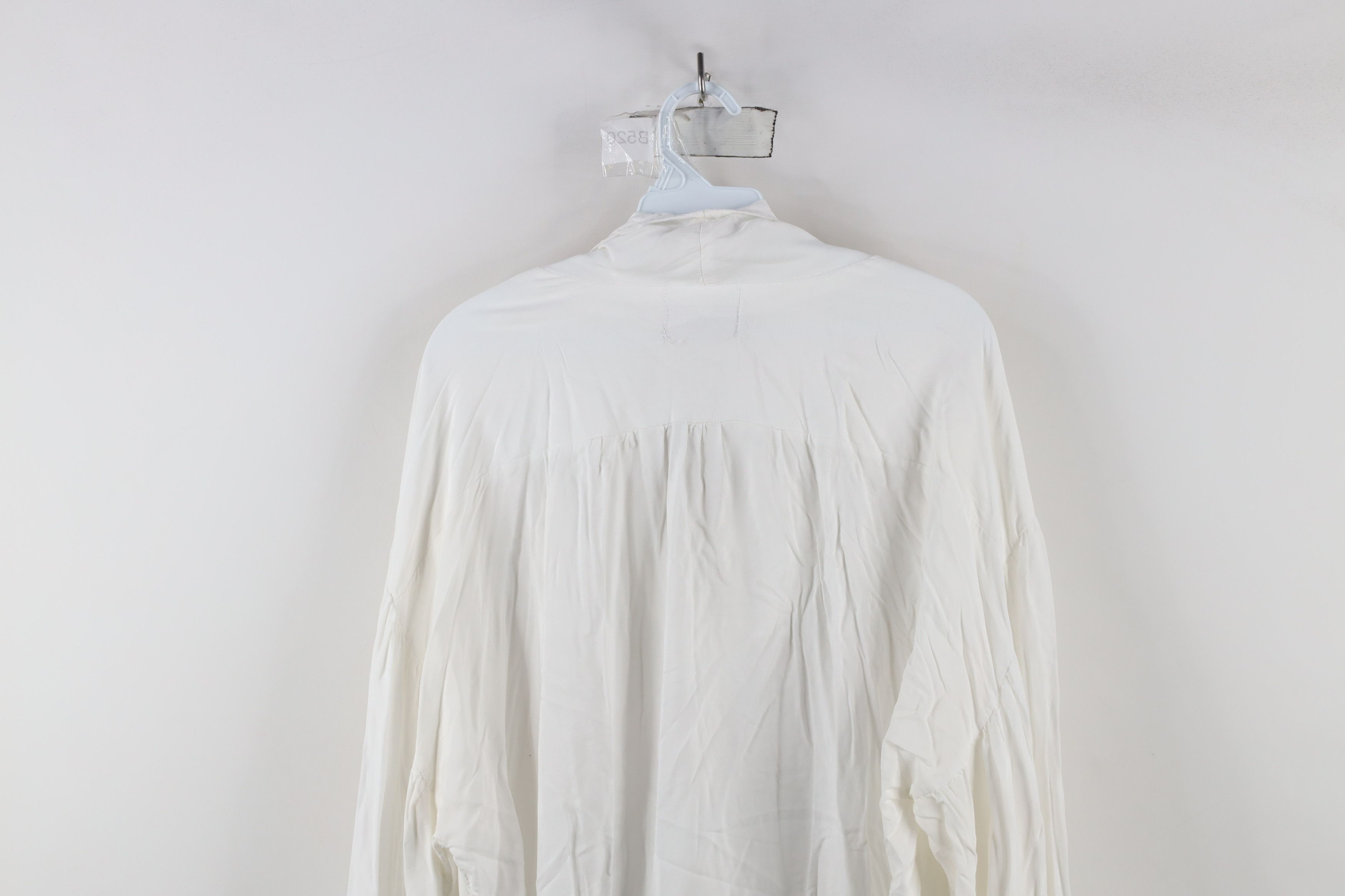 Vintage Vintage 90s Renaissance Ruffled Lace Up Collared Shirt White Size US XXL / EU 58 / 5 - 12 Thumbnail