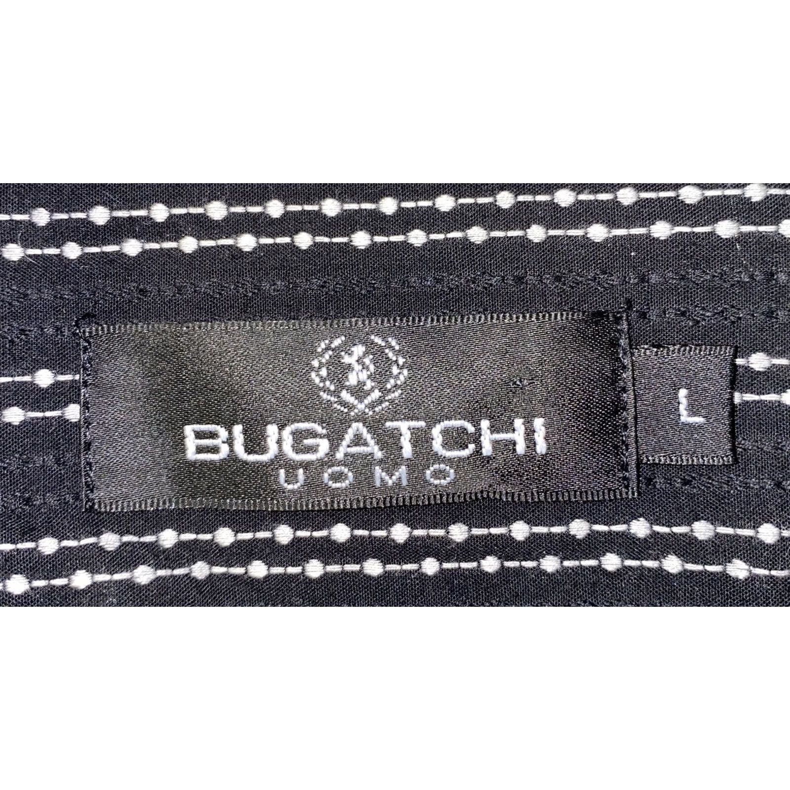 BUGATCHI Bugatchi Uomo Shirt Mens Black Striped Long Sleeve Button Front Size L Size US L / EU 52-54 / 3 - 6 Thumbnail