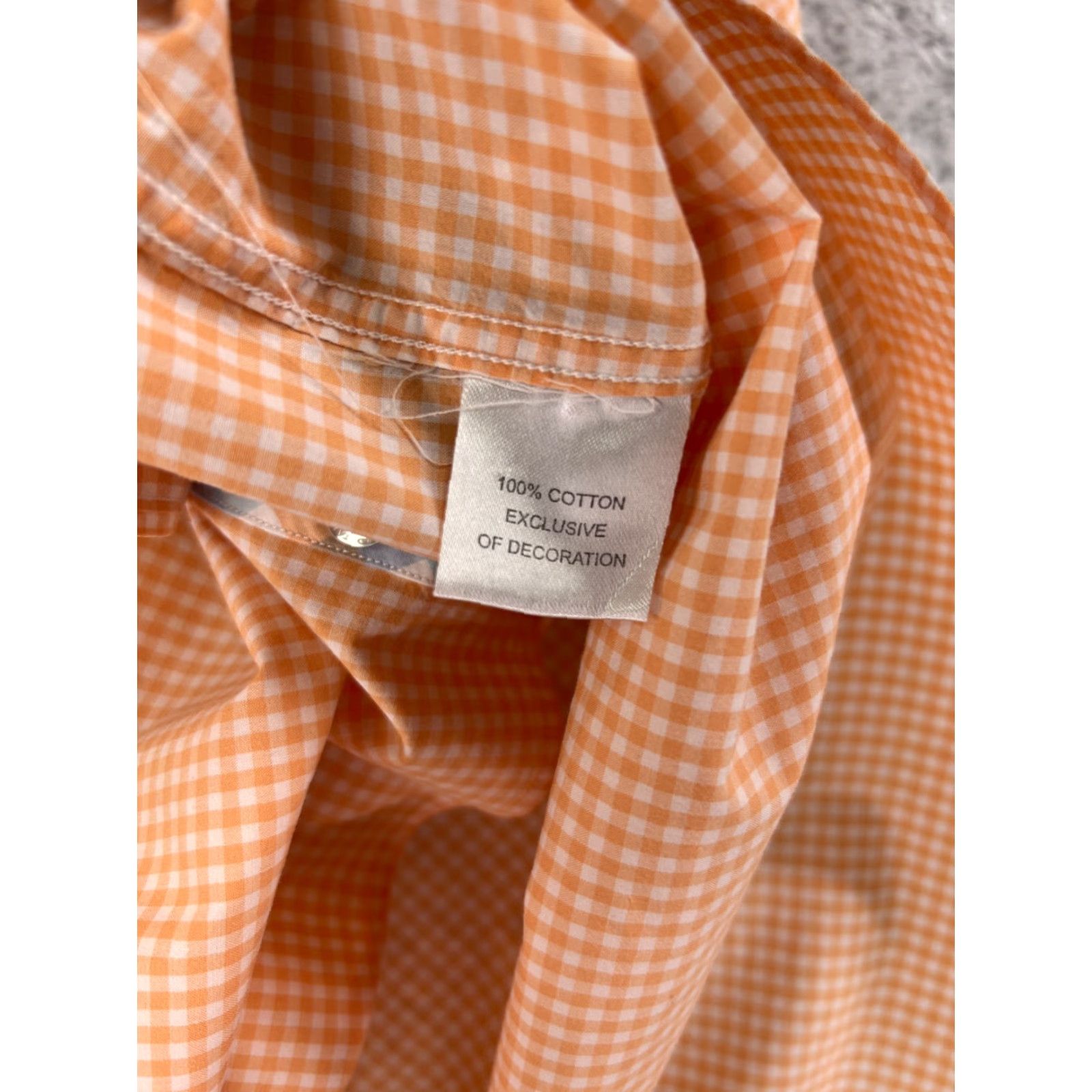 Tailorbyrd TAILORBYRD Shirt Mens XL Orange Plaid 100% Cotton Button-Up Golf Casual Workwear Mens, Classic, Designer, American, 90s Theme? Size US XL / EU 56 / 4 - 4 Thumbnail