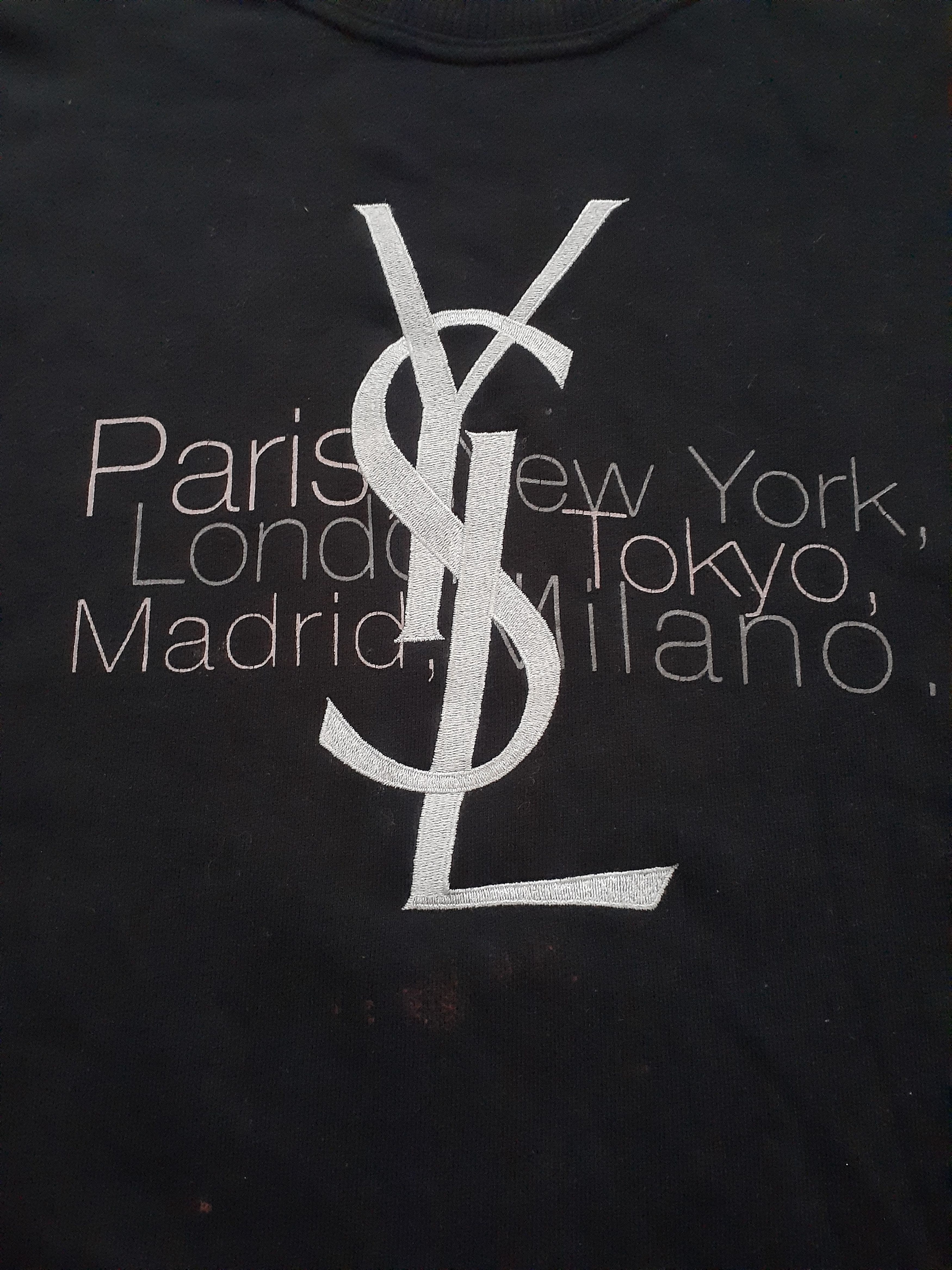 Vintage × Yves Saint Laurent Vintage YSL Pour Homme Crewneck Size US M / EU 48-50 / 2 - 5 Thumbnail