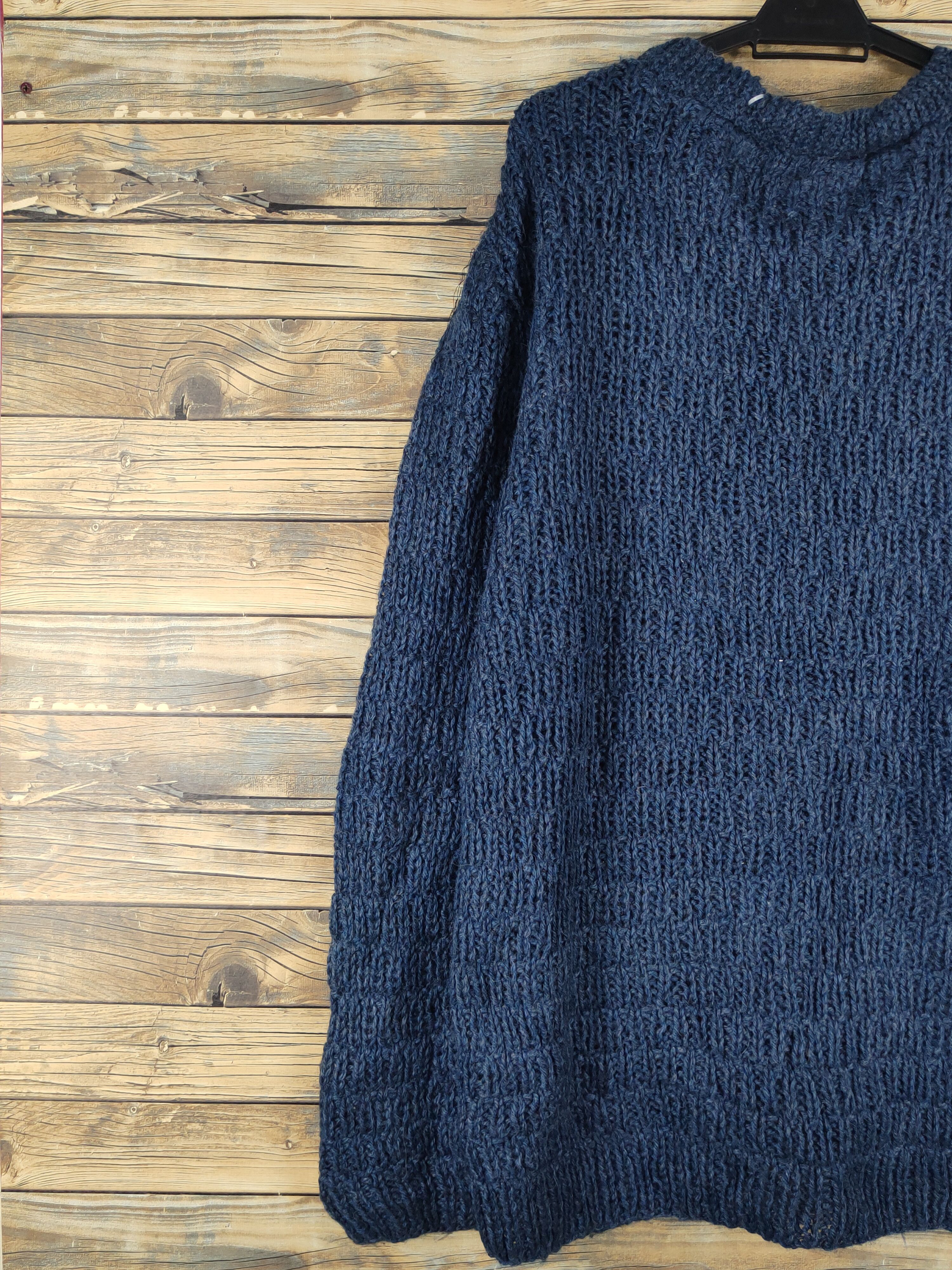 Japanese Brand × Vintage Japanese Brand Navy Knitwear Sweaters #W1253 Size US L / EU 52-54 / 3 - 8 Thumbnail