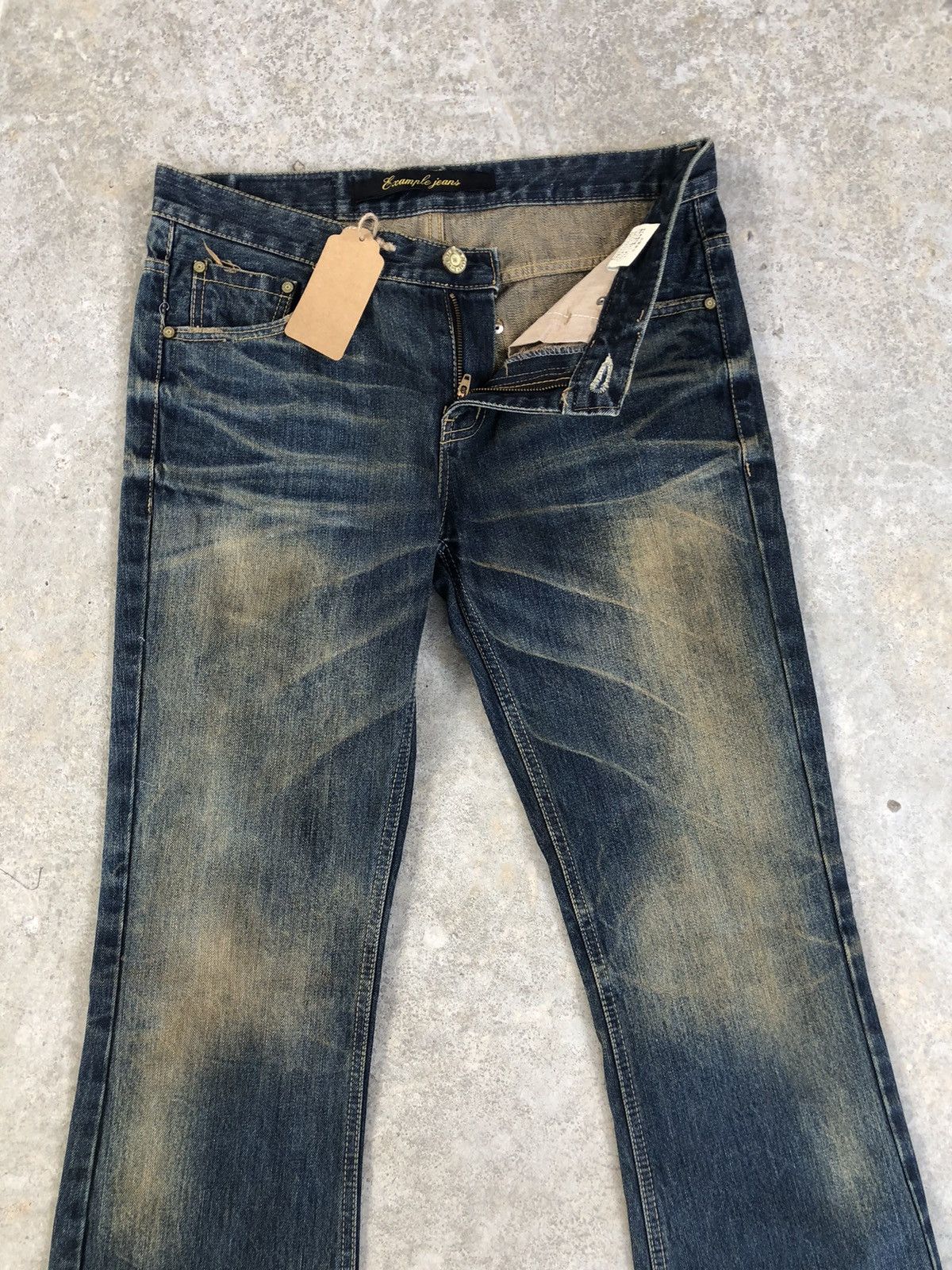 Japanese Brand Japanese Example Flared Jeans Distressed Jeans Mud Wash Size US 32 / EU 48 - 3 Thumbnail