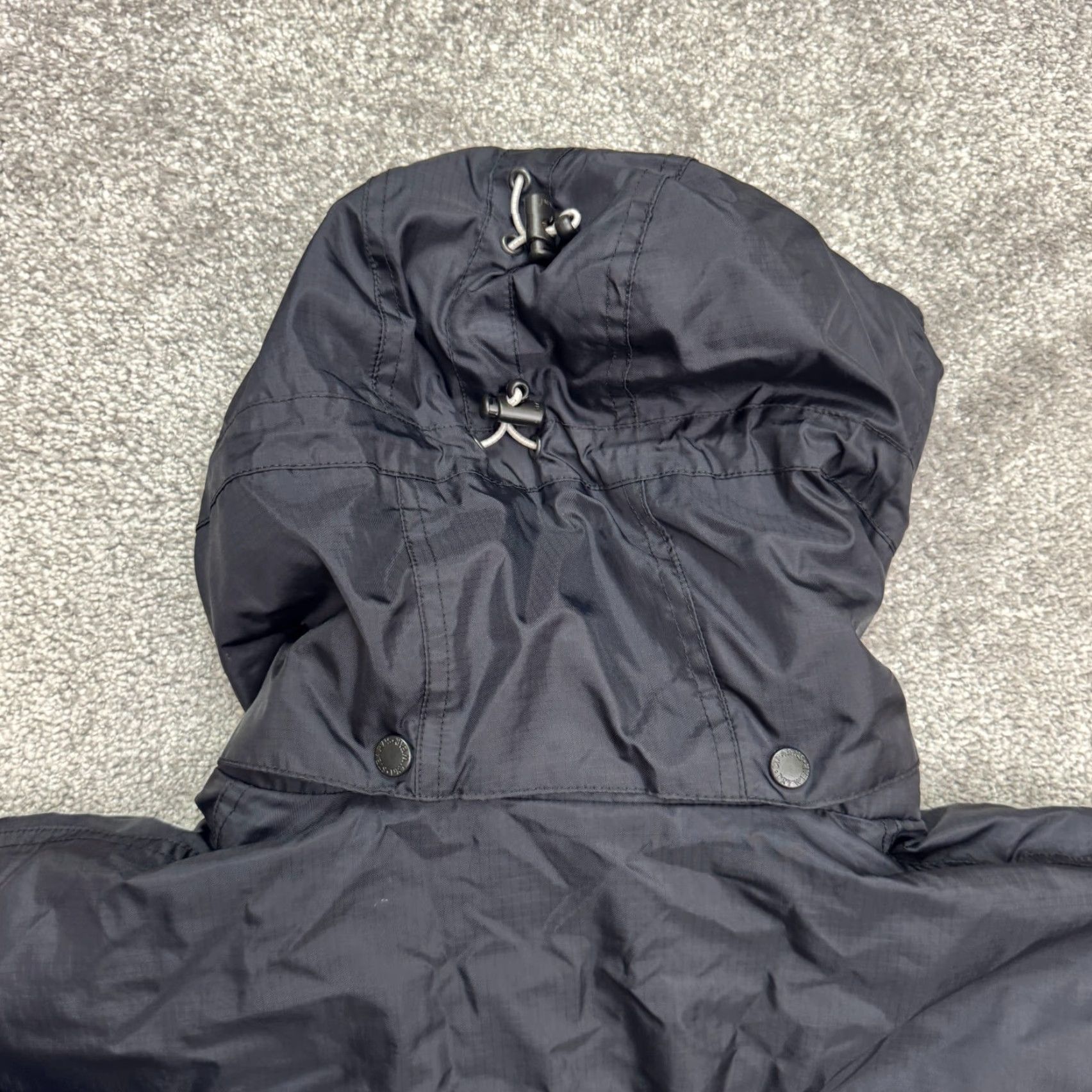 Etro VINTAGE Stearns Windbreaker Jacket Hoodie 2XL Blue Black Mens Regular Size Adult Outer Shell Nylon Full Zip Pockets 90s Retro Outdoor Touring Size US XXL / EU 58 / 5 - 3 Thumbnail