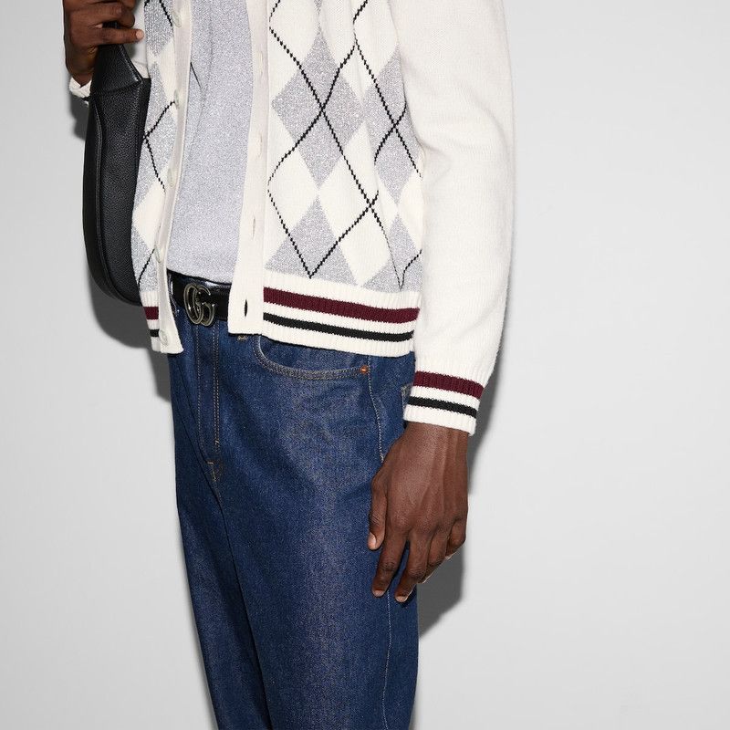 Gucci o1loc1c1125 806192 Wool Argyle Intarsia Knit Cardigan Size US S / EU 44-46 / 1 - 5 Thumbnail
