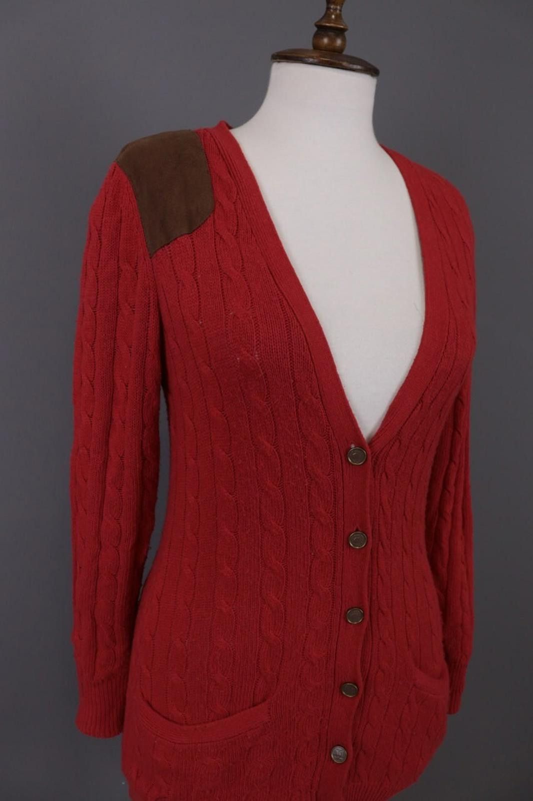 Lauren Ralph Lauren Lauren Ralph Lauren Red Wool Cashmere Cardigan Size XS Size XS / US 0-2 / IT 36-38 - 7 Thumbnail