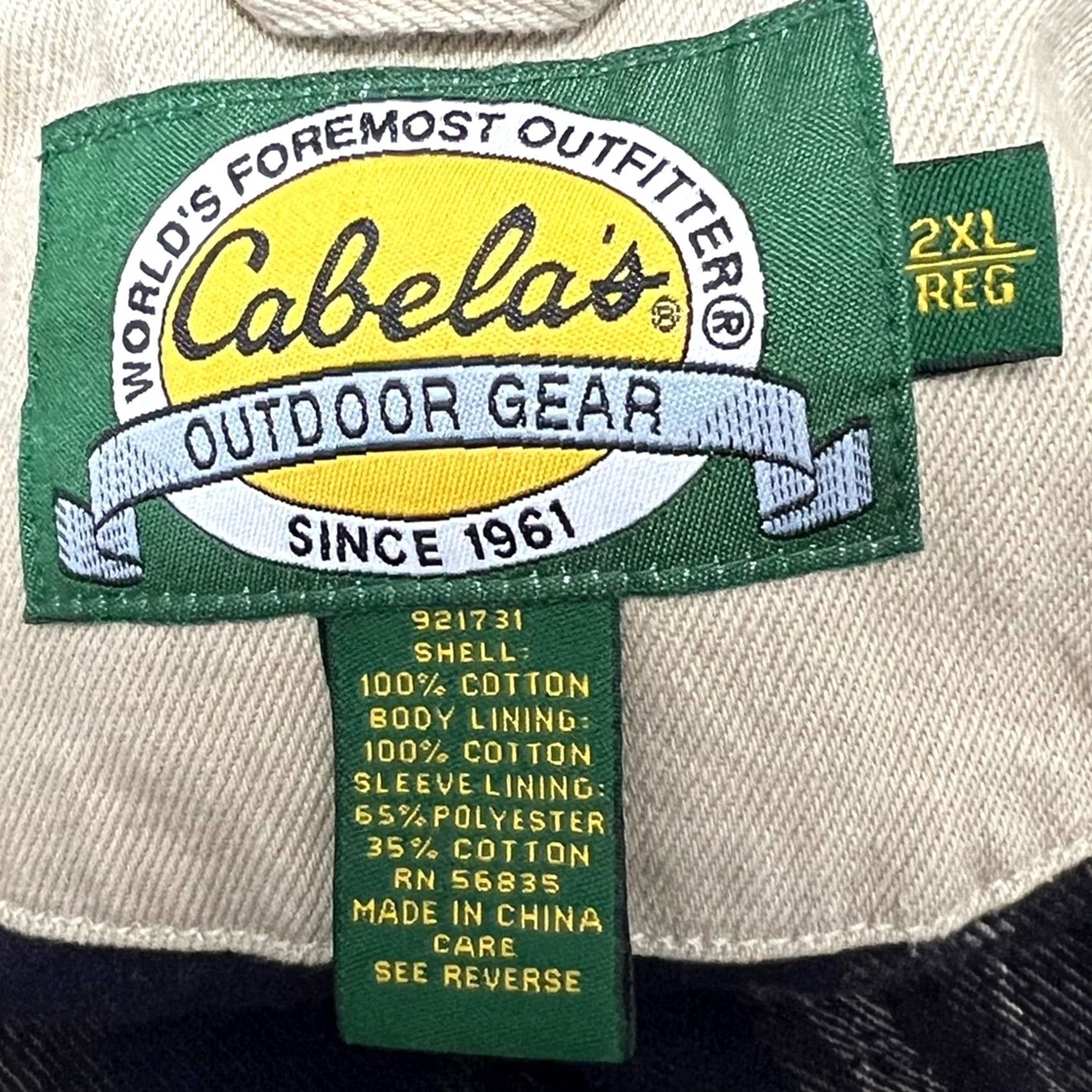 Vintage Chore Jacket Mens 2XL Beige Cabela's Cotton Blend Overcoat Jacket Size US XXL / EU 58 / 5 - 4 Thumbnail