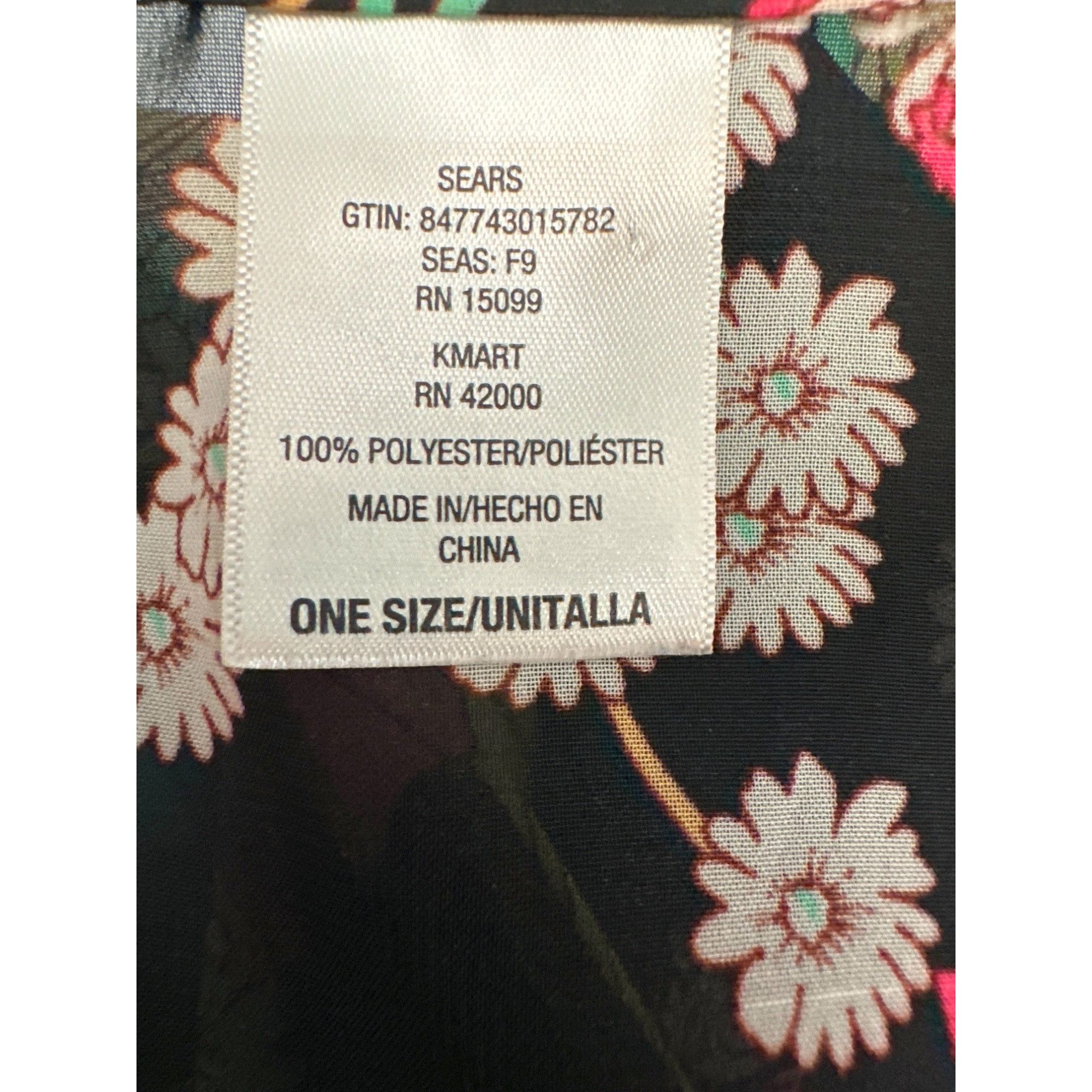 Other CCC Floral Sheer Black Print Tunic Cover Up V Neck Dolman Sl Size ONE SIZE - 5 Thumbnail