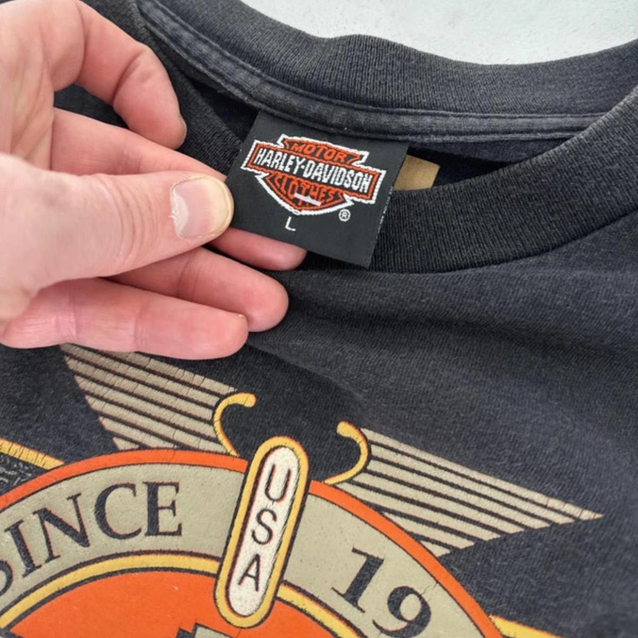 Harley Davidson rare 1991 3D Emblem Harley Davidson shirt Large Size US L / EU 52-54 / 3 - 4 Thumbnail
