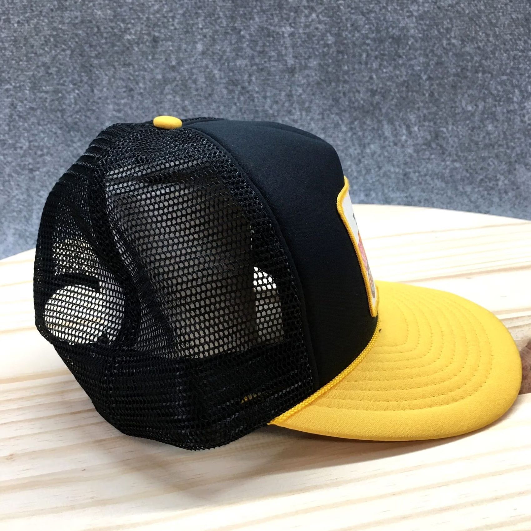 Vintage Winner Rope Hat Mens Black Yellow OS Adjustable Curved Brim Taxi Racing Teams Size ONE SIZE - 6 Thumbnail