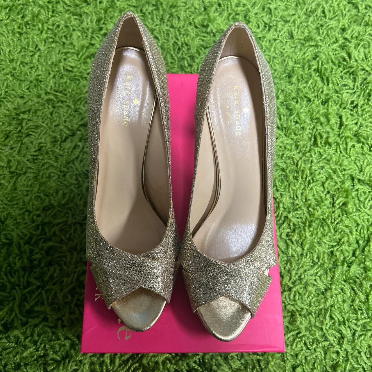 Kate Spade Women's Kate Spade Billie Starlight Italy Glitter Peep-Toe Size US 9 / IT 39 - 2 Thumbnail