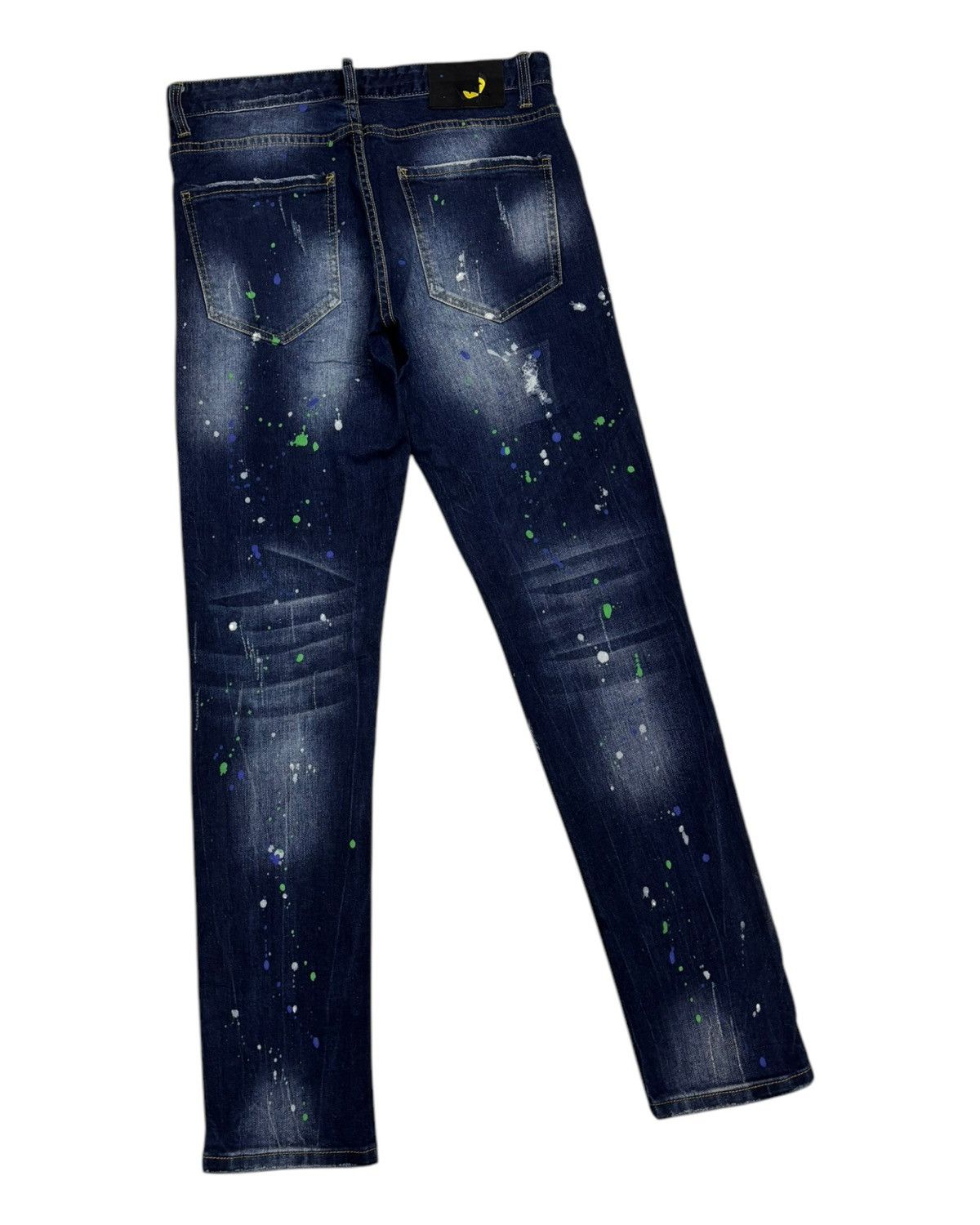 Japanese Brand Distressed Denim Custom Made Slim Straight Jeans Size US 32 / EU 48 - 4 Thumbnail