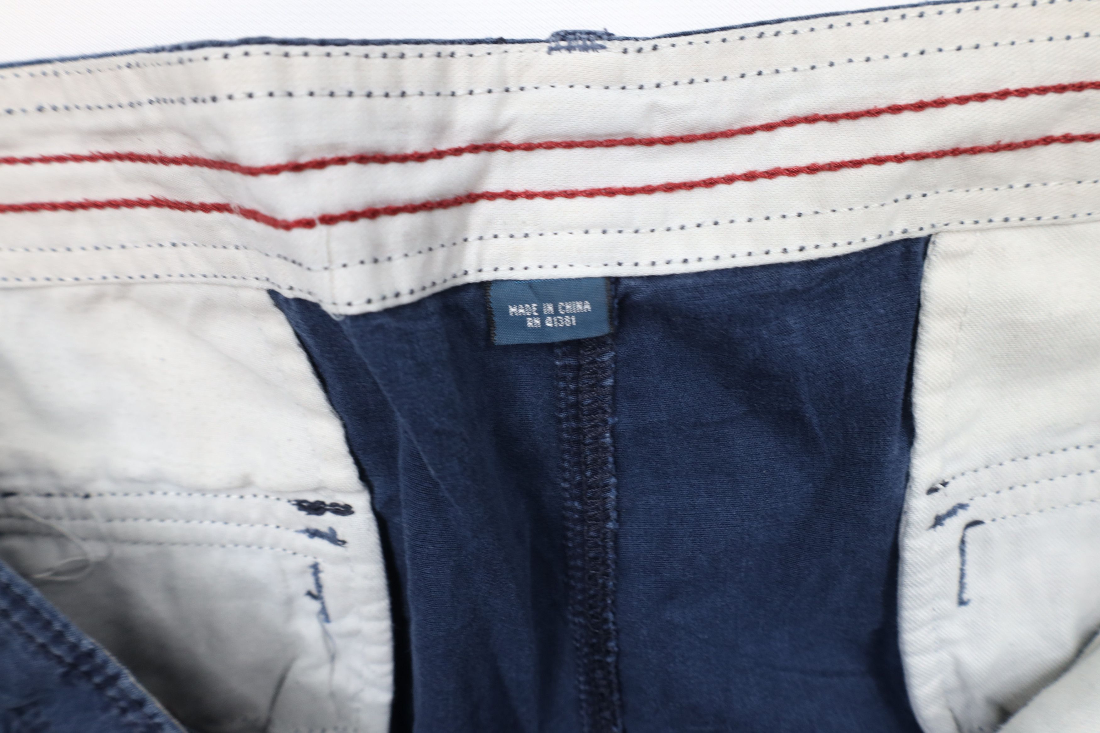 Ralph Lauren × Vintage Vintage 90s Ralph Lauren Surplus Cargo Shorts Navy Blue Size US 40 / EU 56 - 7 Thumbnail