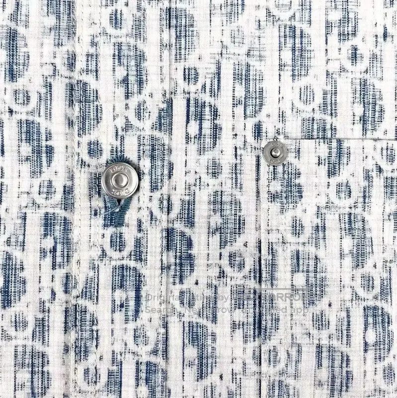 Dior Dior Men's Light Blue Patterned Shirt . Size US S / EU 44-46 / 1 - 4 Thumbnail