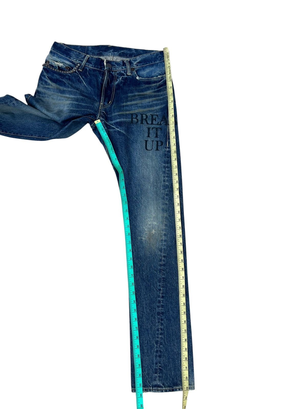 Hysteric Glamour RARE💥 Vintage SAMPLE HG Break it Up Mud Wash Denim Jeans Size US 32 / EU 48 - 6 Thumbnail