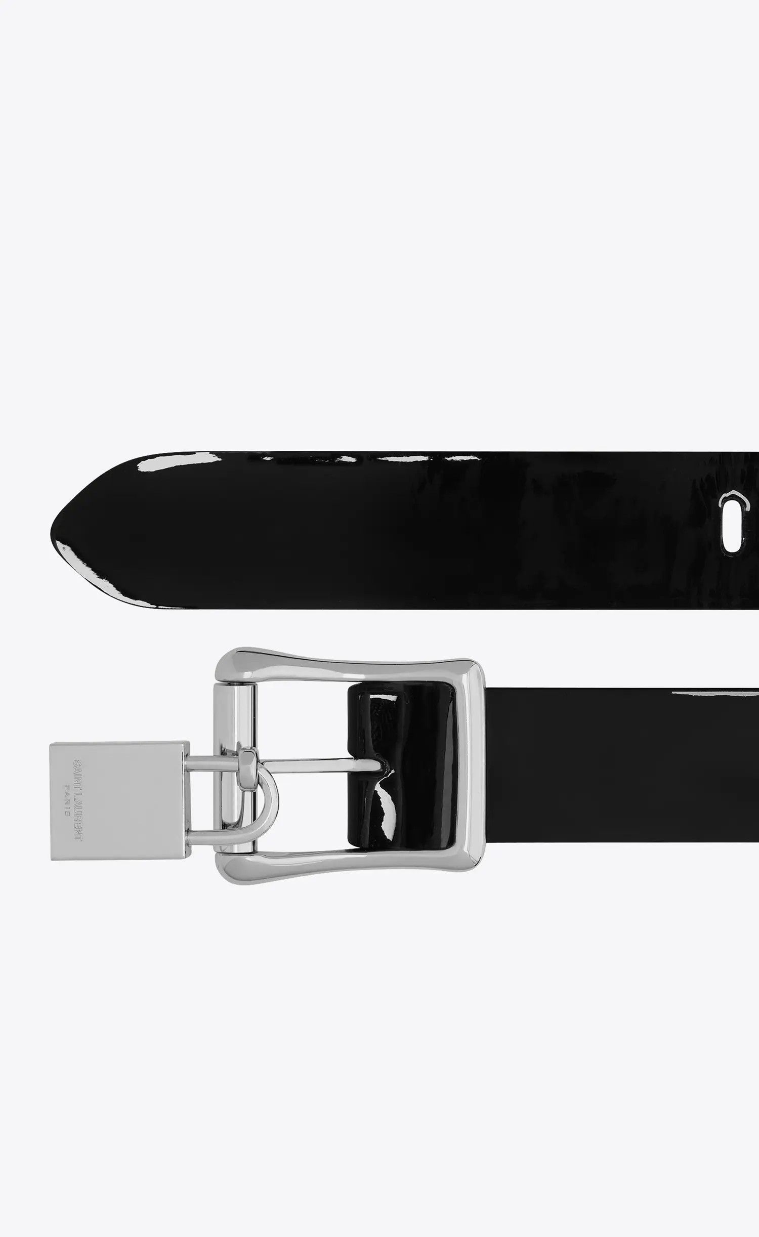 Saint Laurent Paris o1s1wg111224 Size: 75 / Locker Buckle Belt Patent Leather Size ONE SIZE - 2 Thumbnail