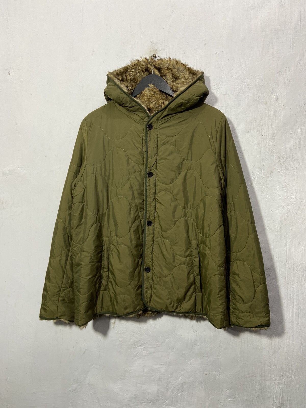 Zadig & Voltaire Zadig & Voltaire Green Fur Down Jacket Nylon Size US M / EU 48-50 / 2 - 2 Thumbnail
