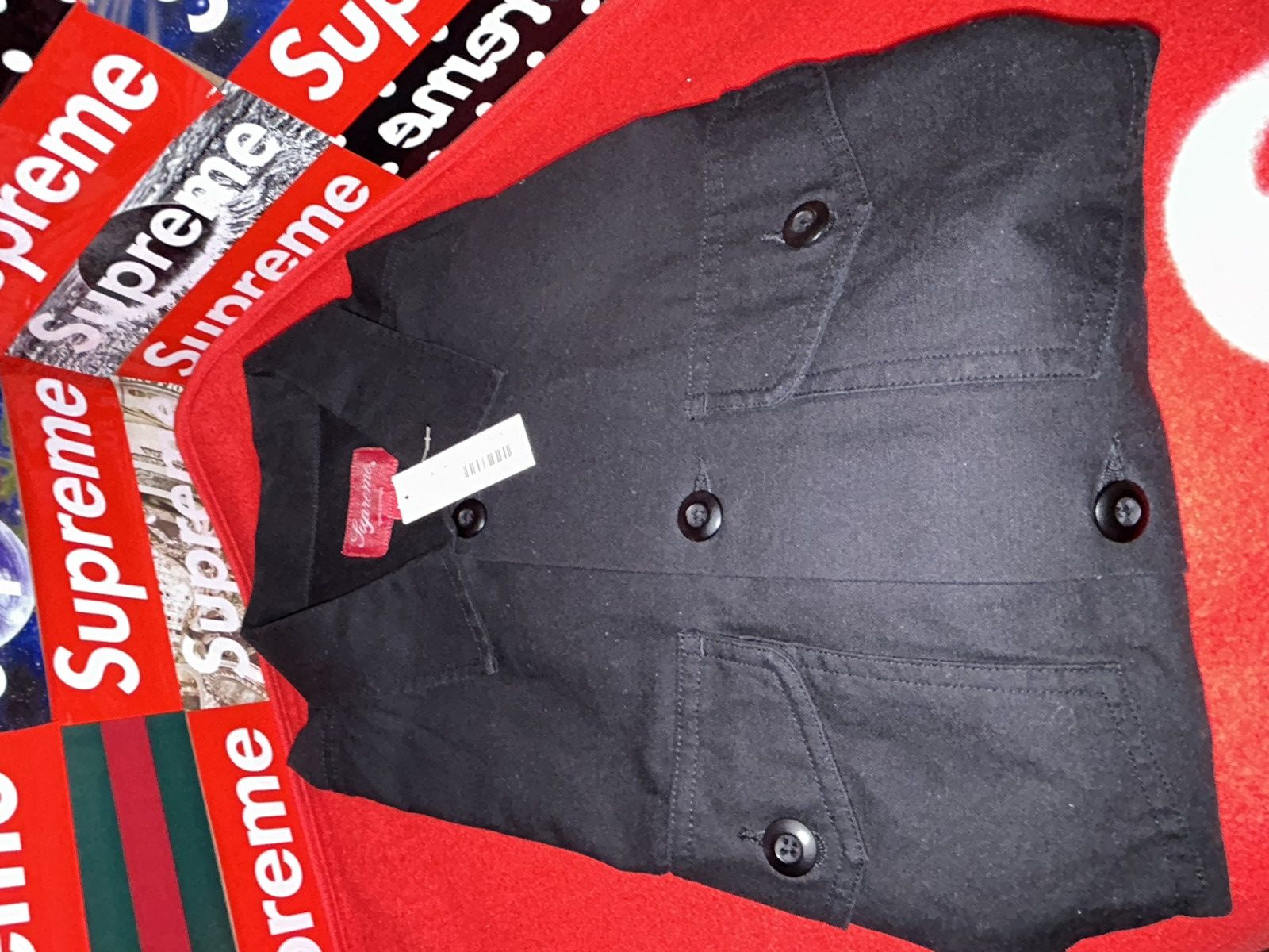 Supreme Supreme Army Work Shirt Black FW14 size Medium NEW Size US M / EU 48-50 / 2 - 1 Thumbnail
