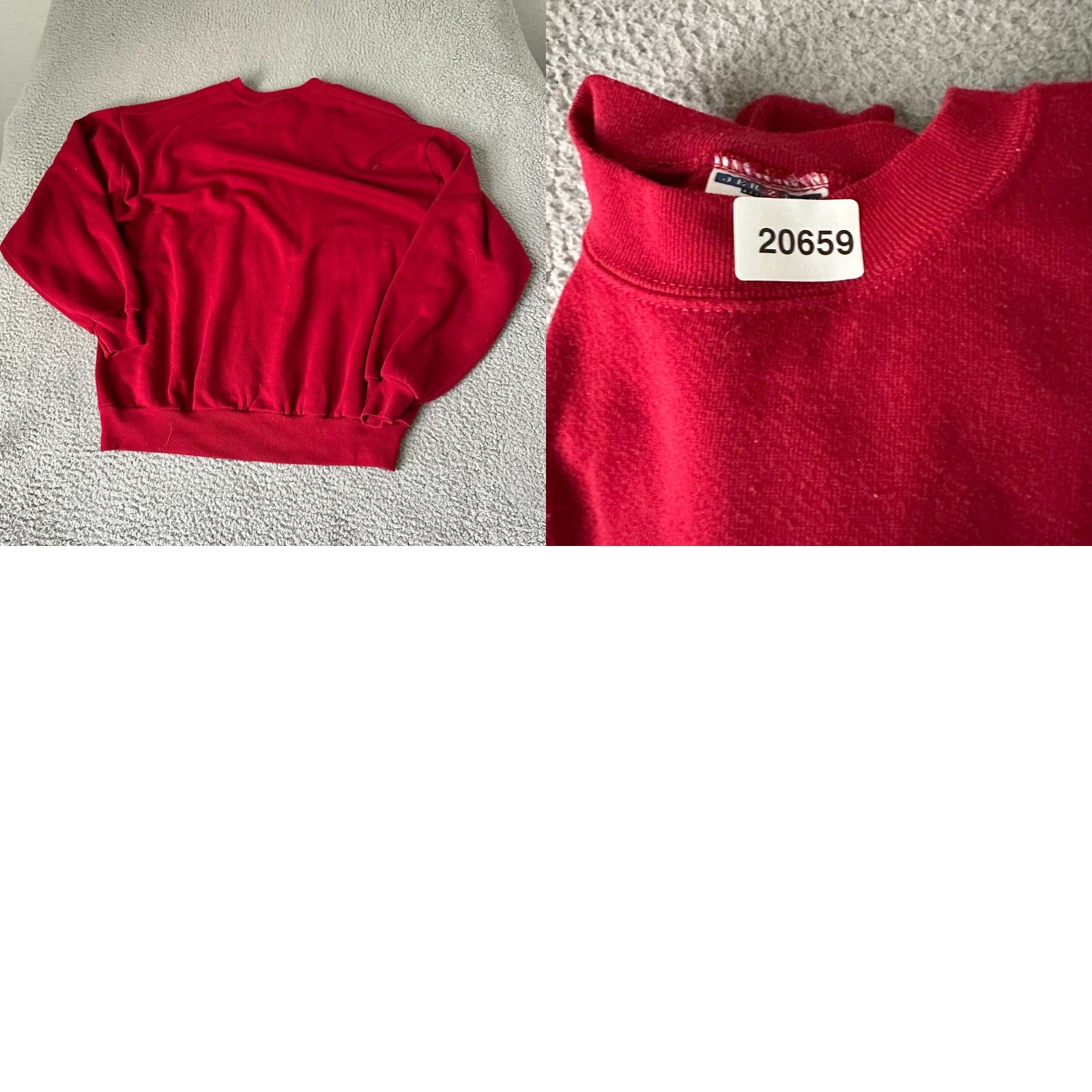 Jerzees VINTAGE Jerzees Sweatshirt Mens XL Red Crew Neck Cotton Polyester Fleece Pullover 90s Sweatshirt Made in USA Size US XL / EU 56 / 4 - 8 Thumbnail