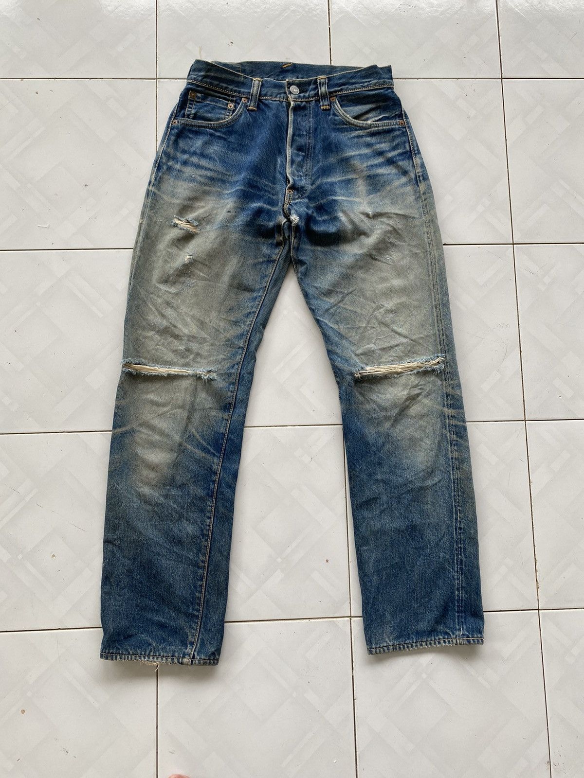 Evisu Vintage Evisu Thrashed Denim Size US 28 / EU 44 - 3 Thumbnail