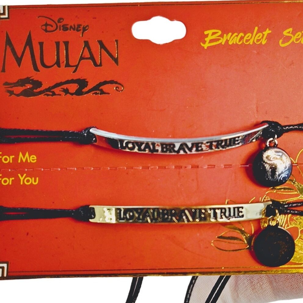 Disney Disney Mulan Loyal Brave True Bracelet Set Silver & Gold NIP Size ONE SIZE - 1 Thumbnail