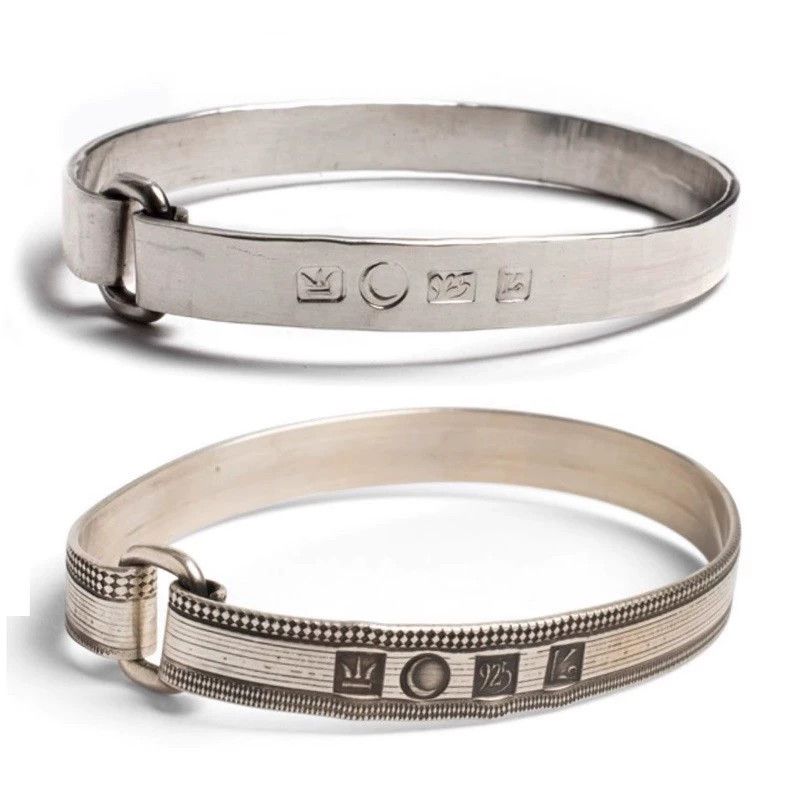 Werkstatt Munchen Werkstatt Munchen Flat Hammered S & L Logo Bracelet Size ONE SIZE - 1 Thumbnail