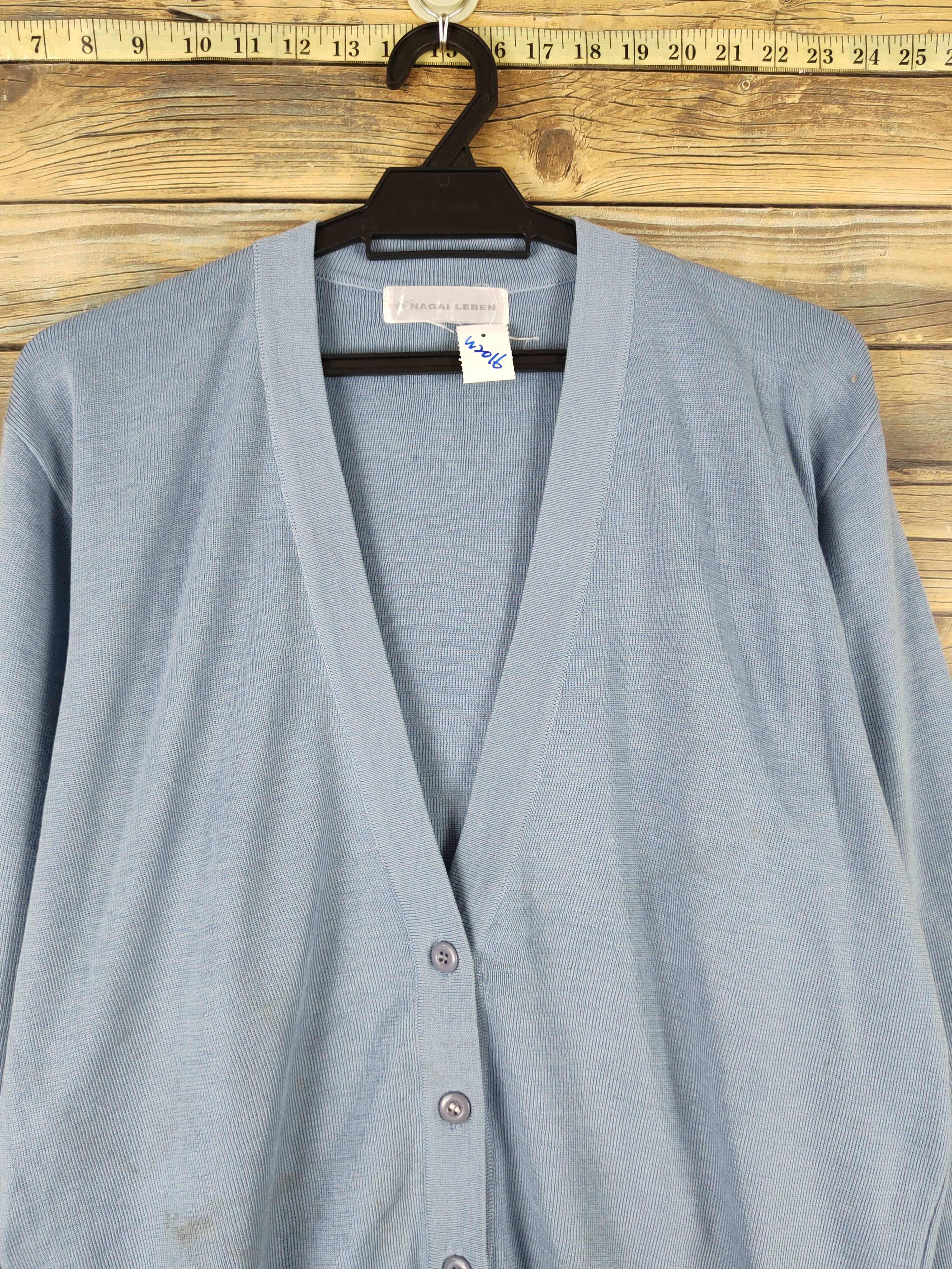 Homespun Knitwear Nagai Leben Blue Knitwear Cardigan vintage #W2016 Size US L / EU 52-54 / 3 - 2 Thumbnail
