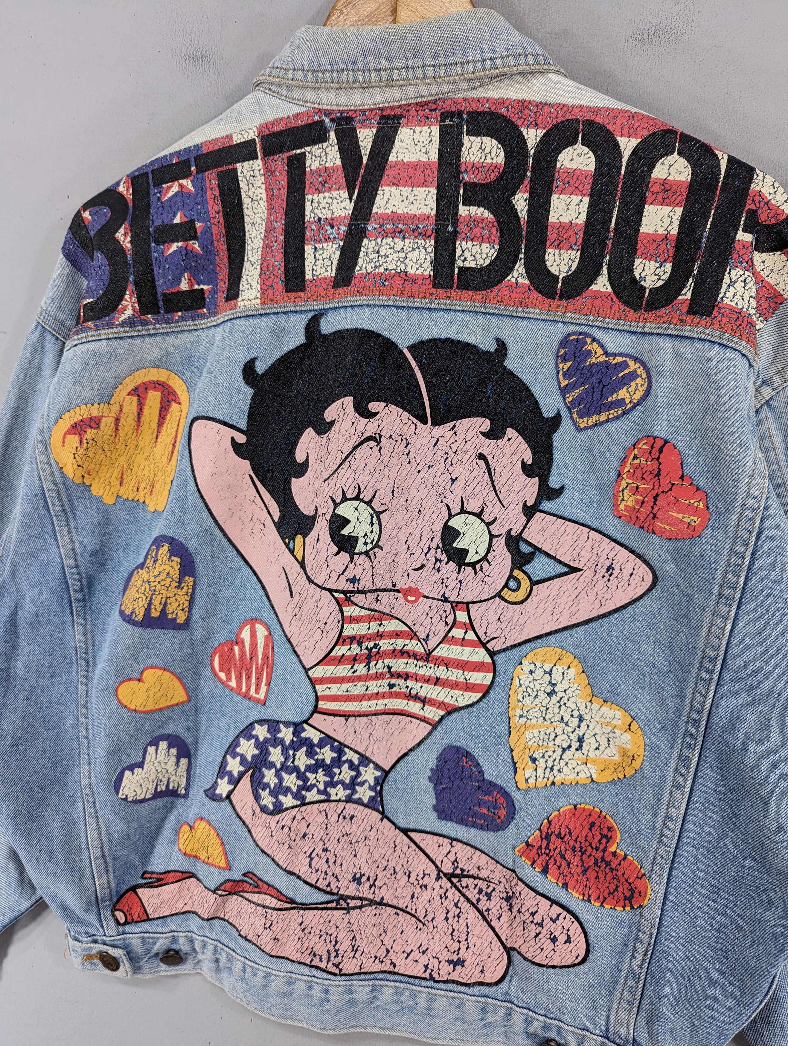 Disney Vintage 90s Betty Boop Boxy Denim Jacket Size US L / EU 52-54 / 3 - 5 Thumbnail