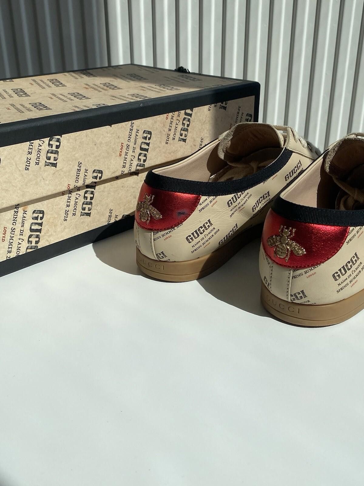 Gucci 2018 Gucci Falacer Loved CalfSkin Women’s US8.5 Size US 6 / IT 36 - 4 Thumbnail